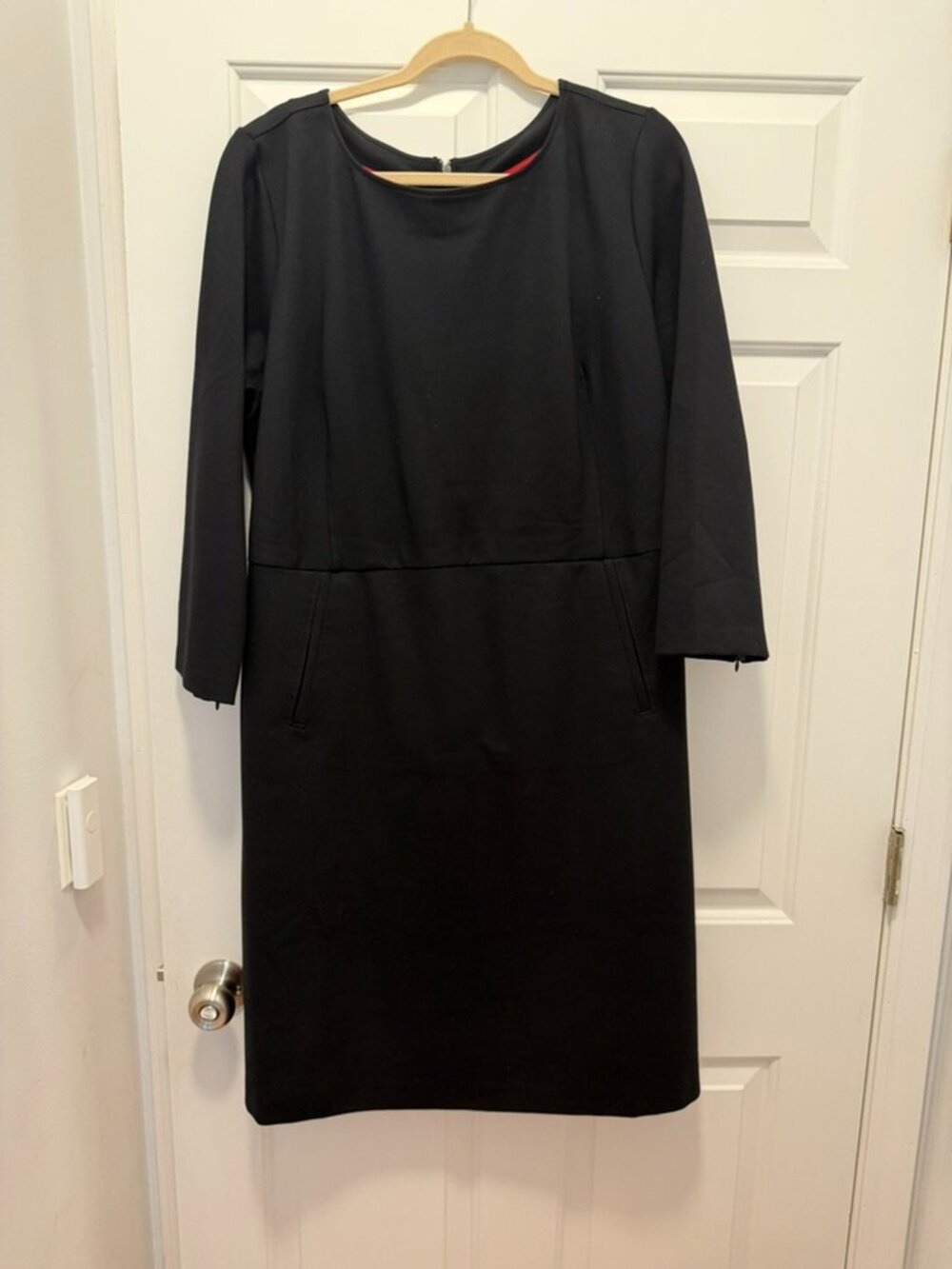Spanx The Perfect A-Line 3/4 Sleeve Dress Black Ponte Work Dress 2X